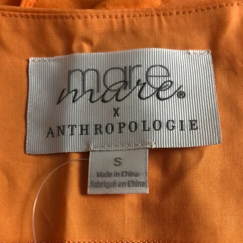❤️ S ❤️ NWT Anthro Top Ruffled Eyelet Trim Tie Straps Tank Bows - Picture 3 of 8